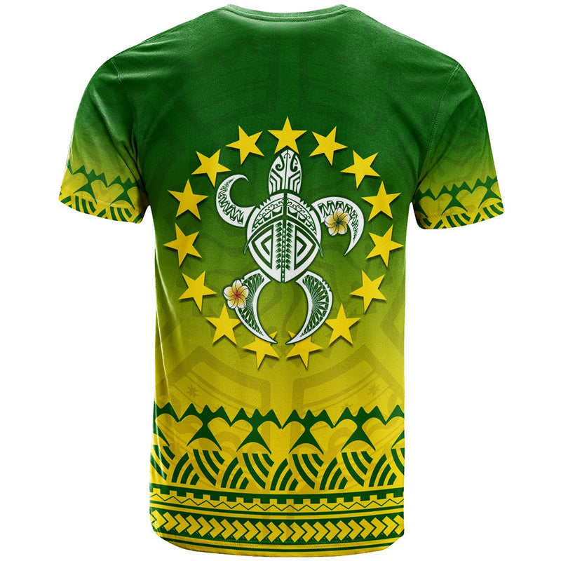 Custom Cook Islands Turtle With Tribal T Shirt
