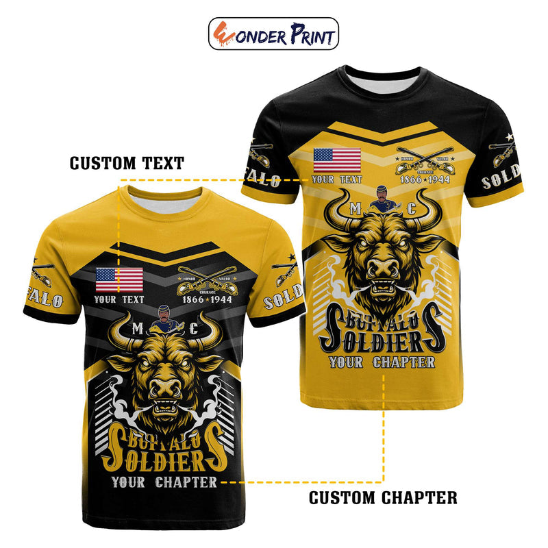 Custom BSMC Buffalo Soldiers Motorcycle Club Unique Style T Shirt