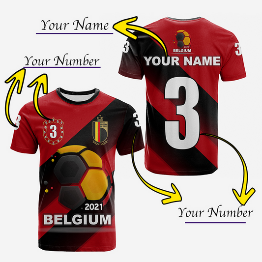 Custom Belgium Football 2021 T Shirt