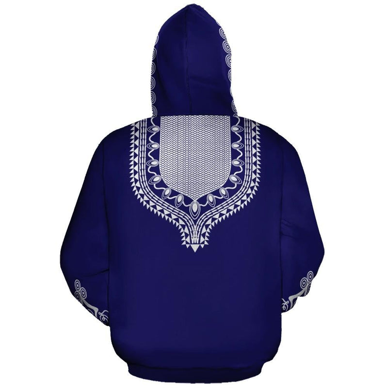 African Blue Dashiki Hoodie