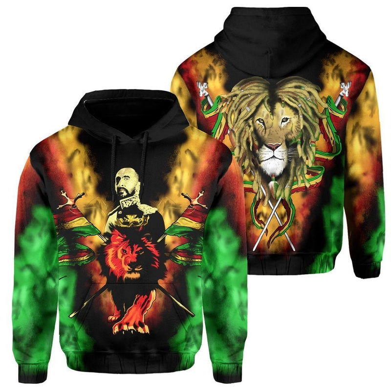 African Africa Reggae Rastafarian King Flag Lion Hoodie