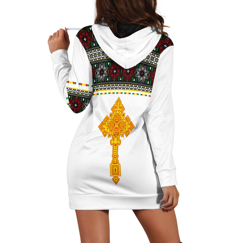 (Custom Personalised) Ethiopia Tibeb Hoodie Dress Ethiopian Cross Fashion