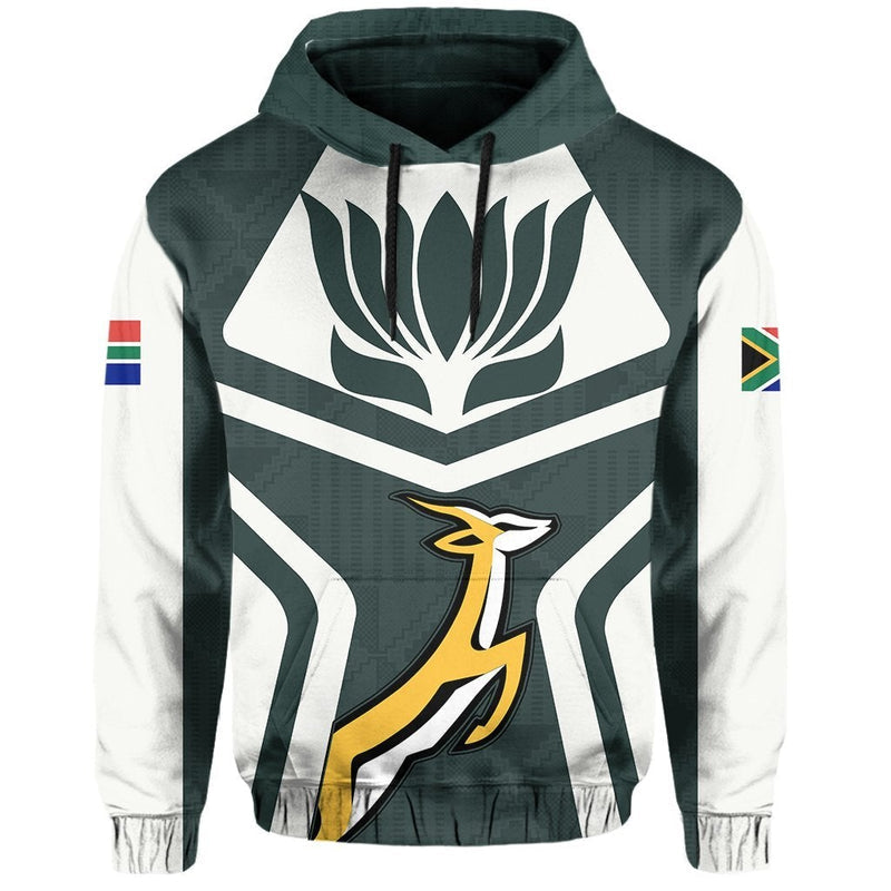 African South Africa Springbok Protea Pullover Ryan Hoodie