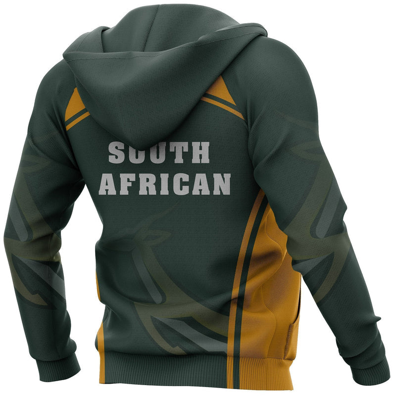 African South Africa Springbok Zipper Hoodie Sport Hoodie