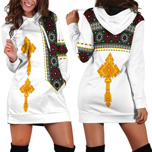 (Custom Personalised) Ethiopia Tibeb Hoodie Dress Ethiopian Cross Fashion