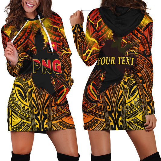 (Custom Personalised) Papua New Guinea Hoodie Dress Stalwart Polynesian Special