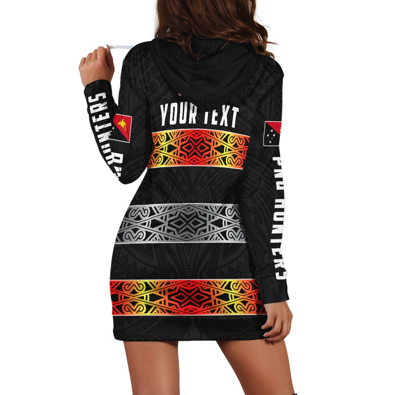 (Custom Personalised) The Hunters PNG Hoodie Dress Papua New Guinea Hunters Rugby