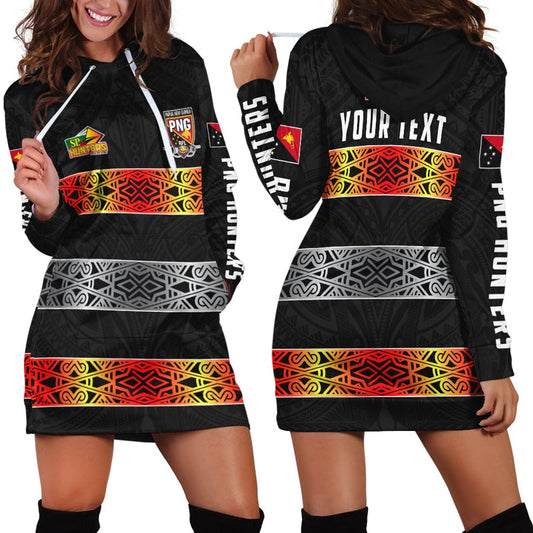 (Custom Personalised) The Hunters PNG Hoodie Dress Papua New Guinea Hunters Rugby