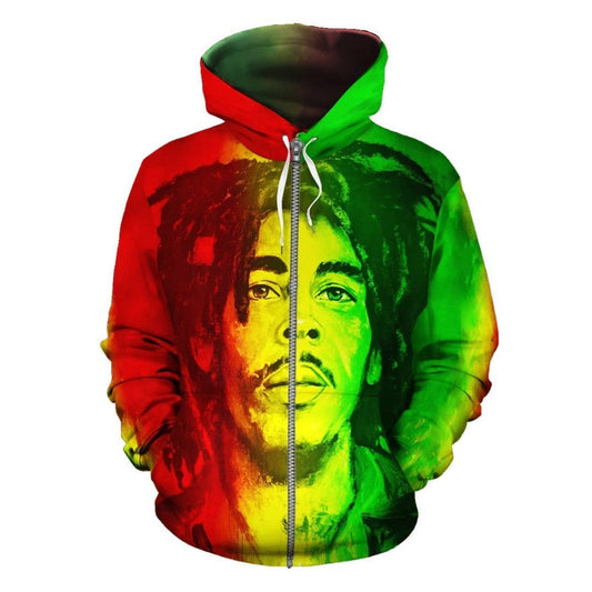 African Legend Bob Zip Hoodie