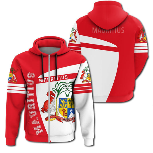 African Zip Mauritius Zip Hoodie Sport Hoodie