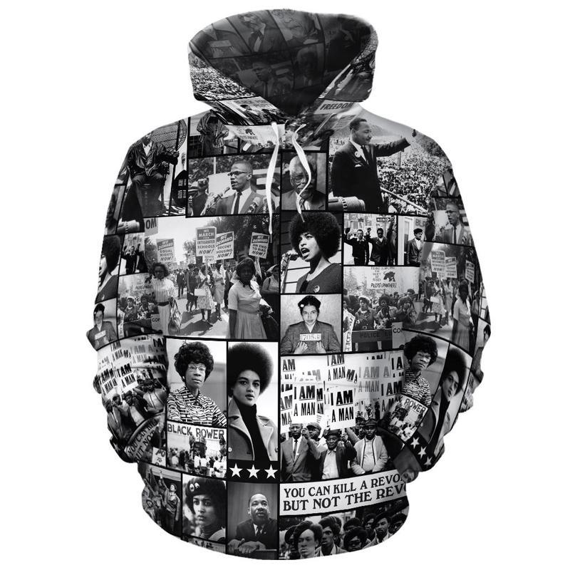 African Black Power Images All Over Hoodie