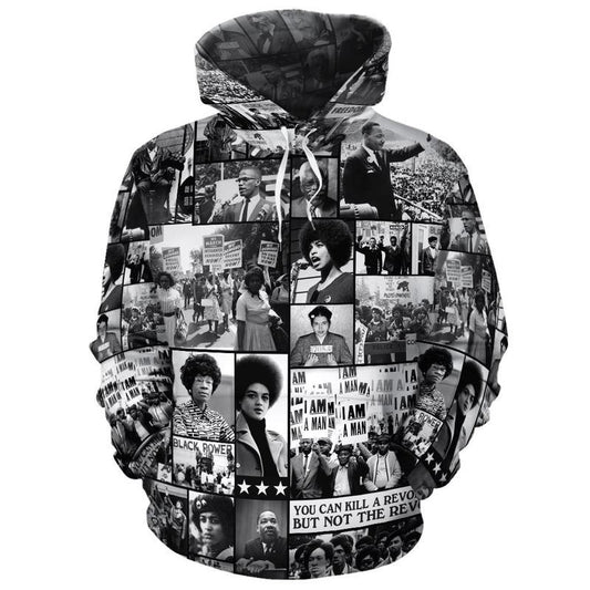 African Black Power Images All Over Hoodie