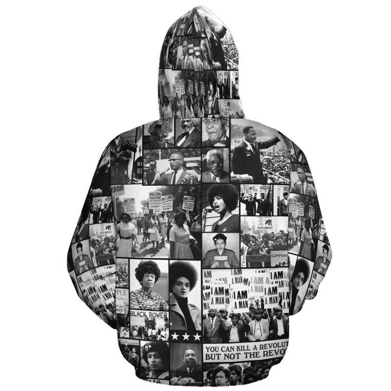 African Black Power Images All Over Hoodie