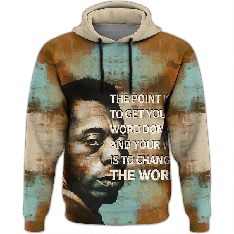 African James Baldwin Quote Paint Mix Hoodie