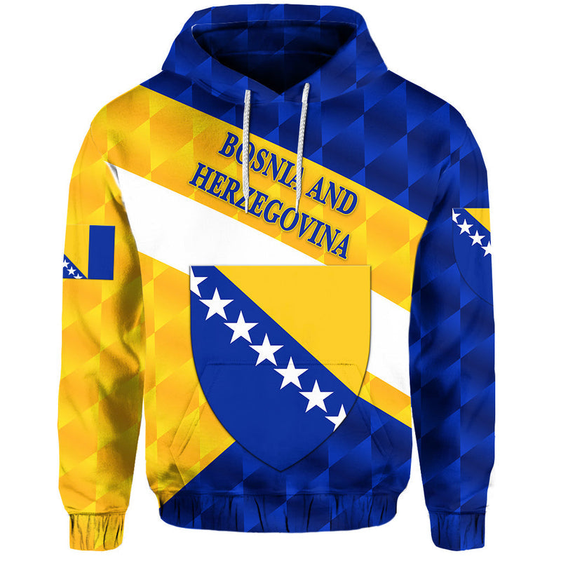 Custom Bosnia And Herzegovina Sporty Style Hoodie