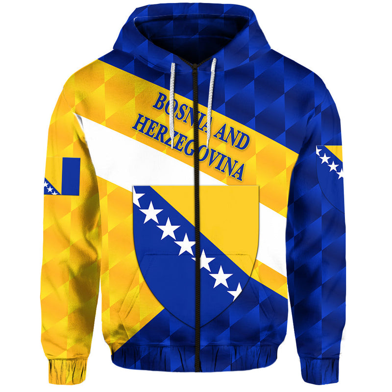Custom Bosnia And Herzegovina Sporty Style Hoodie