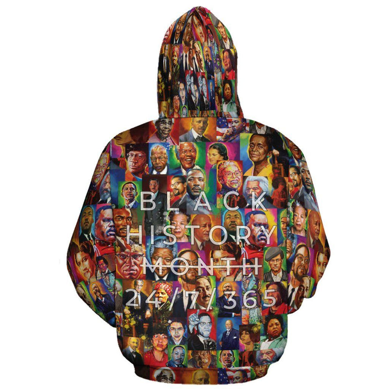 African Civil Rights Leaders Oil Painting Art Zip Hoodie