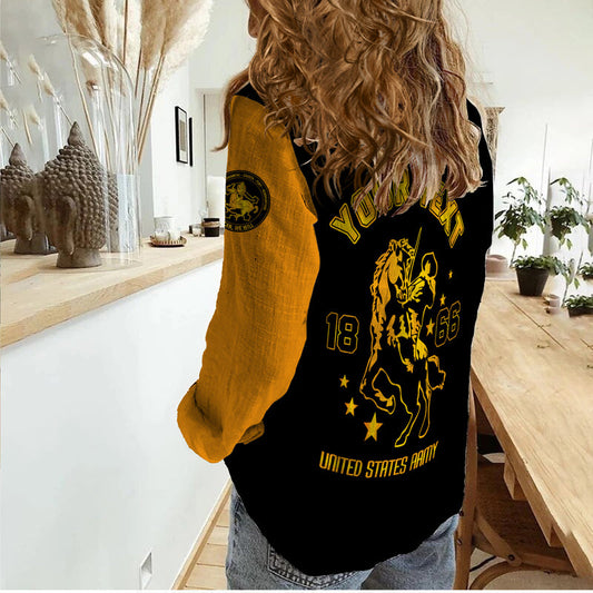 (Custom Personalised) Buffalo Soldiers African American Legend Of The Black Soldiers - Women Casual Shirt
