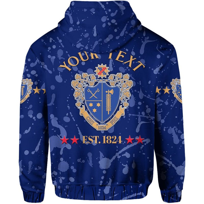 Custom Chi Phi Simple Style Blue Hoodie