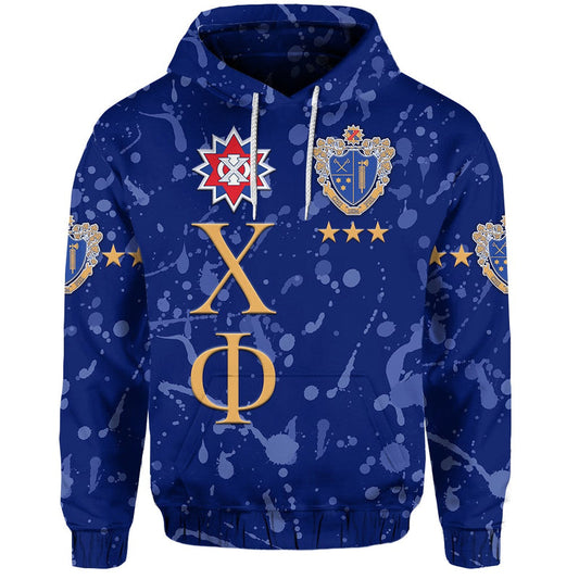 Custom Chi Phi Simple Style Blue Hoodie