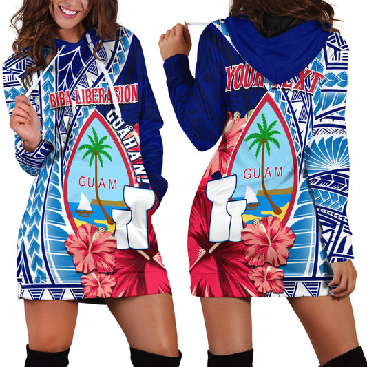(Custom Personalised) Guam Chamorro Hoodie Dress Happy Liberation Day Latte Stone