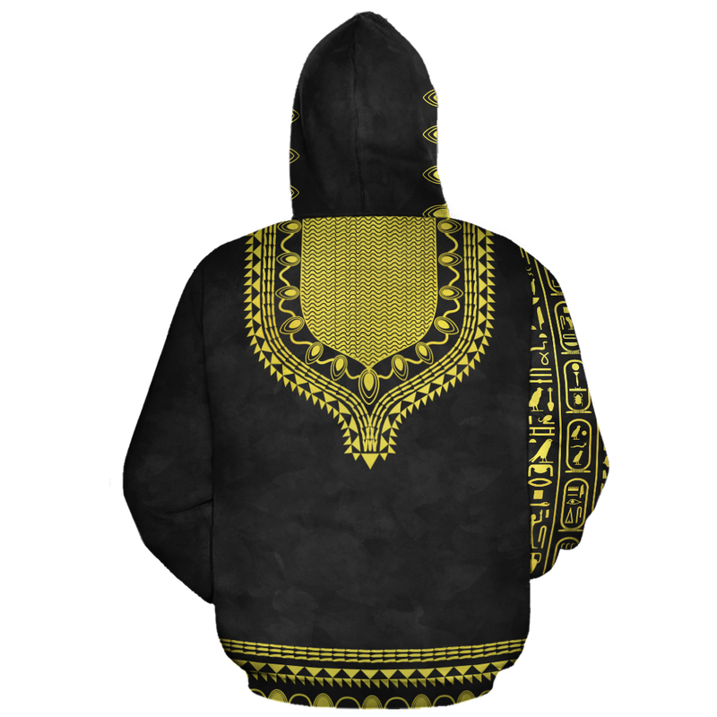 African Printed Dashiki Ankh Hoodie