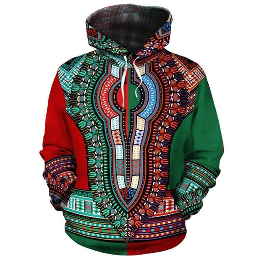 African Dashiki Half Hoodie