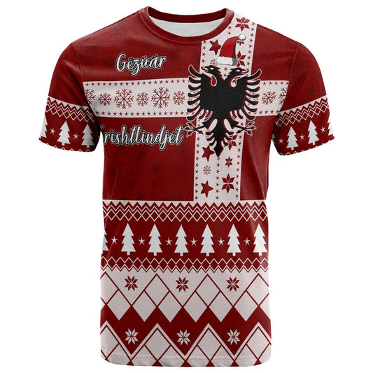 Albanian Eagle Simple Style Christmas Pattern T Shirt