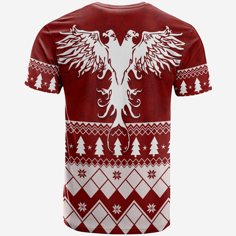 Albanian Eagle Simple Style Christmas Pattern T Shirt