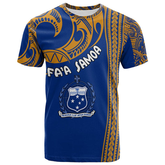 Faa Samoa The Samoan Way Siva Tau Blue T Shirt