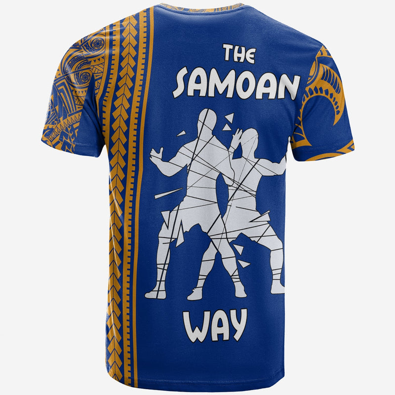 Faa Samoa The Samoan Way Siva Tau Blue T Shirt