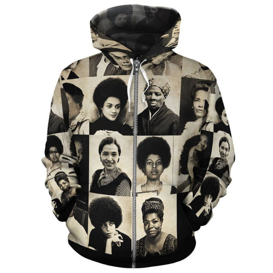 African Female Civil Rights Leaders Zip Hoodie