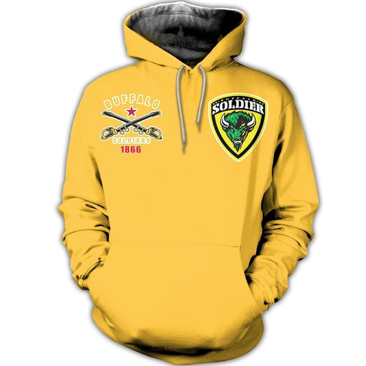 African Buffalo Soldiers Simple Pullover Hoodie