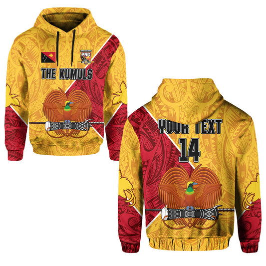 (Custom Text and Number) The Kumuls PNG Papua New Guinea Polynesian Dynamic Style Hoodie