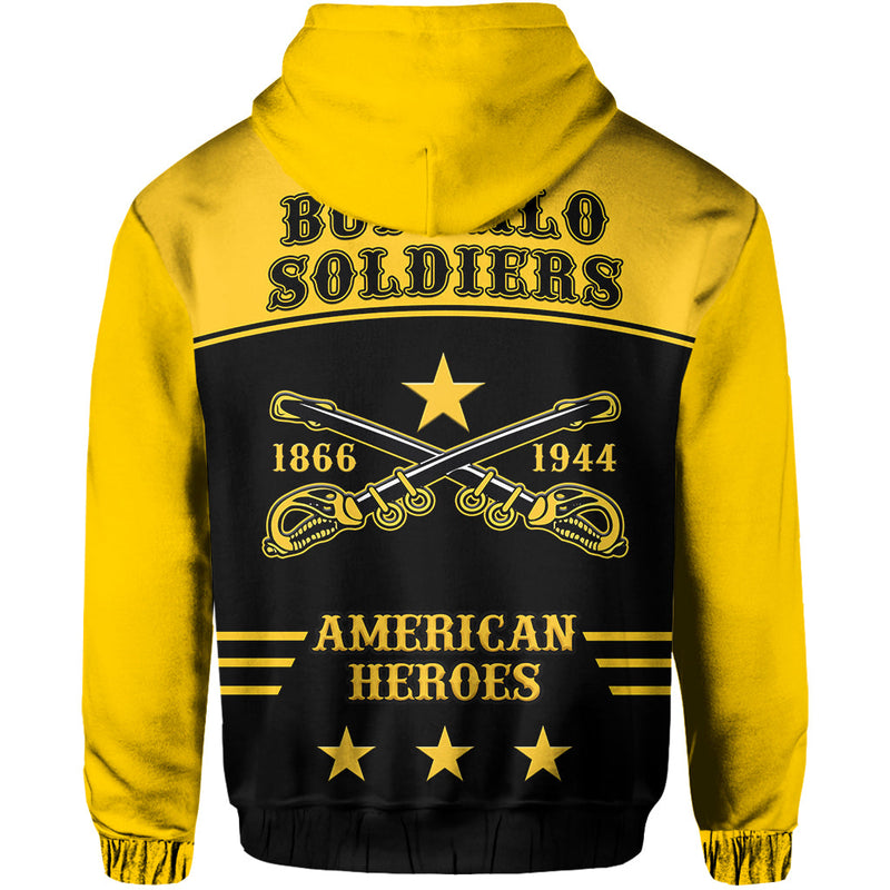 (Custom Text and Chapter) Buffalo Soldiers Since 1866 BSMC Anniversary Hoodie