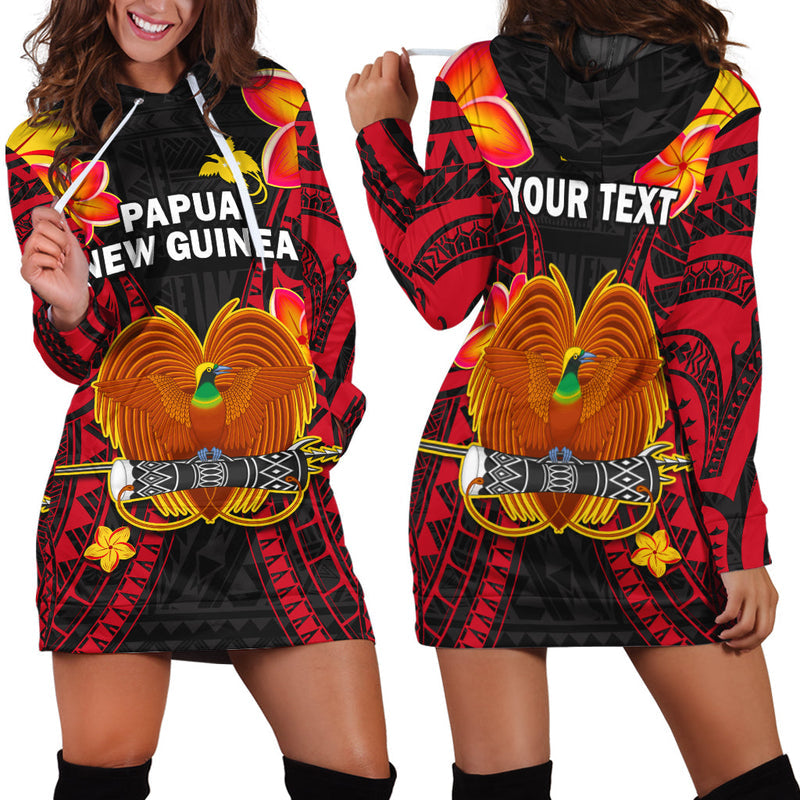 (Custom Personalised) Papua New Guinea PNG Bird Of Paradise Polynesian Pattern Hoodie Dress