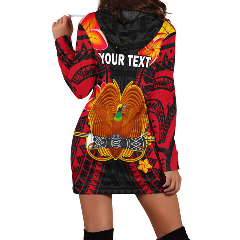 (Custom Personalised) Papua New Guinea PNG Bird Of Paradise Polynesian Pattern Hoodie Dress