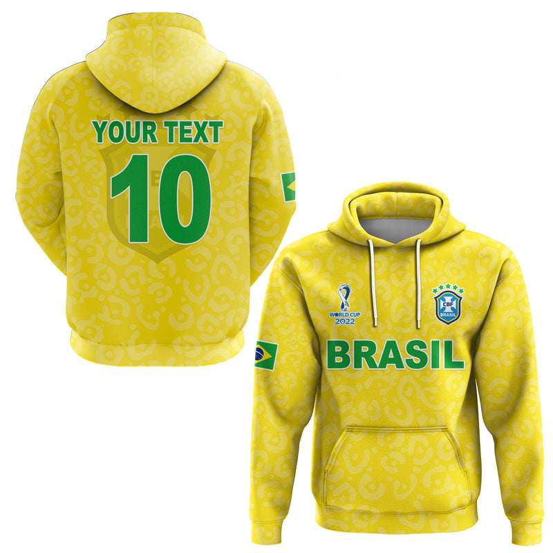 Custom Brazil Football World Cup Champions Soccer 2022 Selecao Brazil Campeao Hoodie