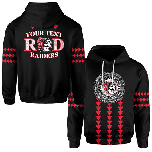 Custom Red Raiders Kahuku School Hoodie