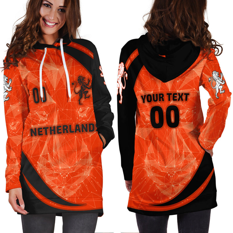 (Custom Personalised) The Netherlands Football 2021 Women Hoodie Dress Sport Style
