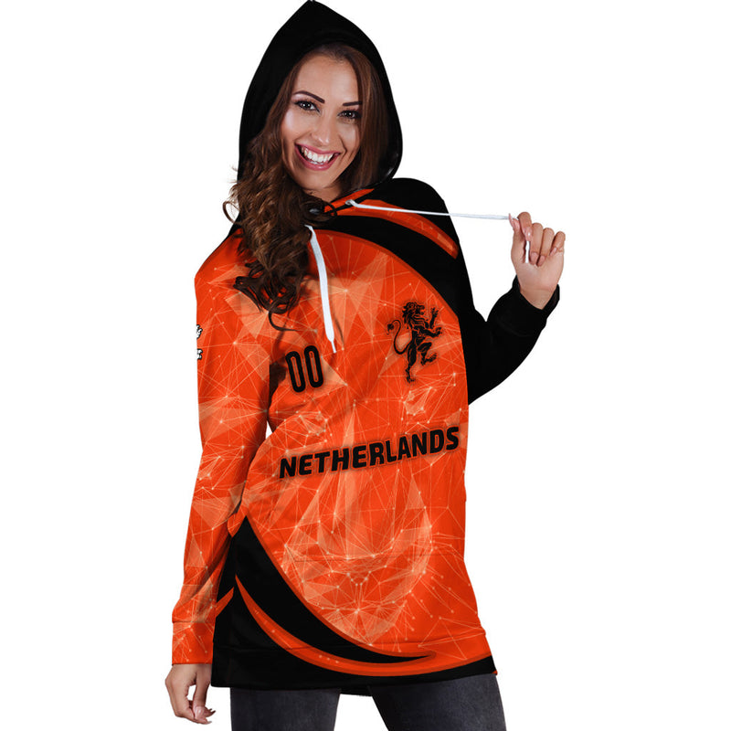 (Custom Personalised) The Netherlands Football 2021 Women Hoodie Dress Sport Style