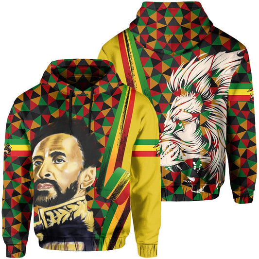 African Ethiopia Haile Selassie Hoodie Lion of Hoodie