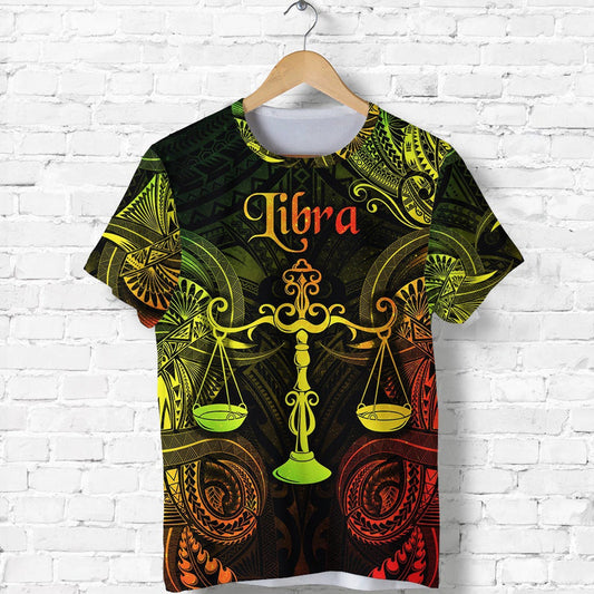 Custom Libra Zodiac Polynesian Unique Style Reggae T Shirt
