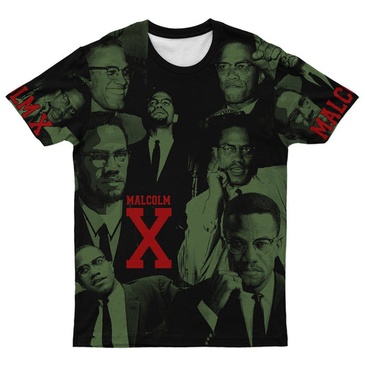 African MALCOLM X Image T Shirt