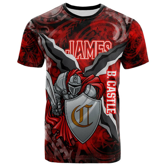 Custom Hawaii James B. Castle High School Knights Polynesian T Shirt