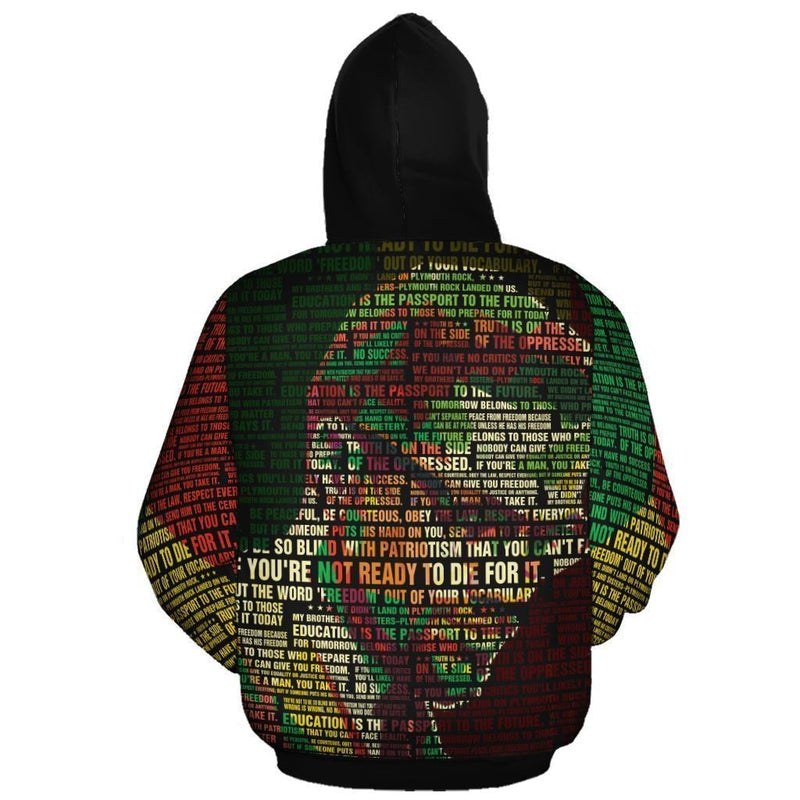 African Malcolm X Inspiring Quotes Hoodie