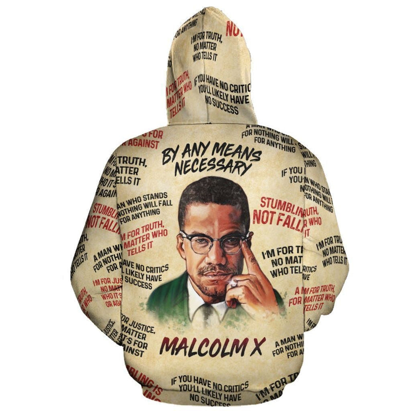 African Malcolm X The Leader Zip Hoodie
