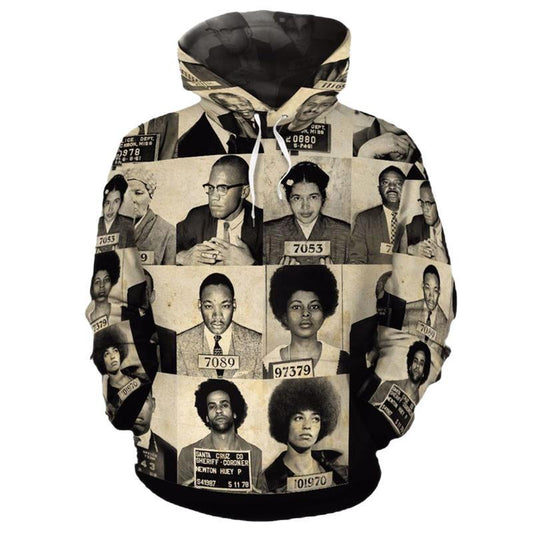 African Civil Rights Leaders All Over Hoodie
