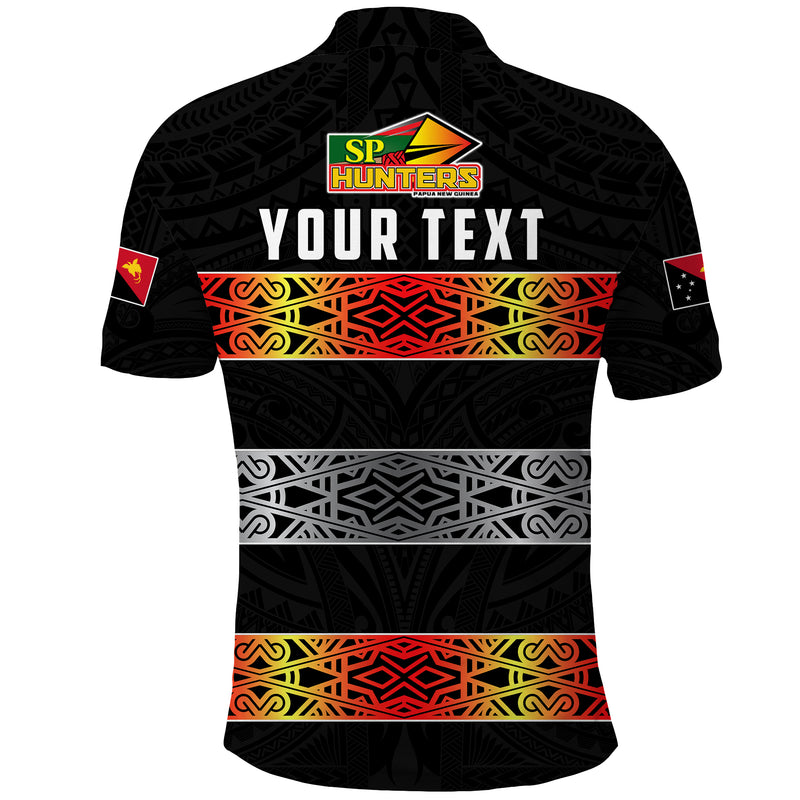 Custom The Hunters PNG Papua New Guinea Hunters Rugby Polo Shirt