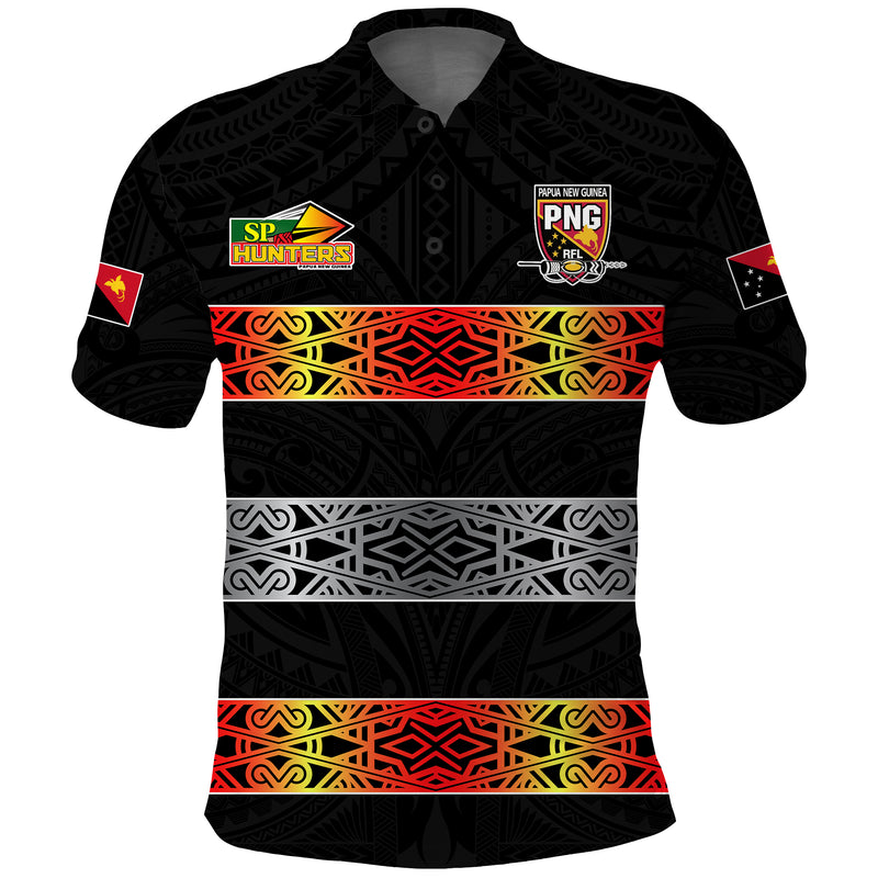 Custom The Hunters PNG Papua New Guinea Hunters Rugby Polo Shirt